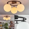 hofstein Gastor Plafonnier, Boule lumineuse Blanc, 3 lumières