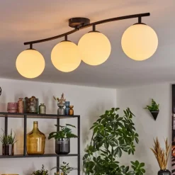hofstein Gastor Plafonnier, Boule lumineuse Blanc, 4 lumières