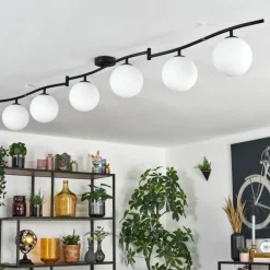hofstein Gastor Plafonnier, Boule lumineuse Blanc, 6 lumières