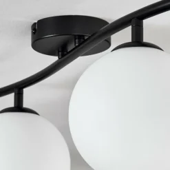 hofstein Gastor Plafonnier, Boule lumineuse Blanc, 6 lumières