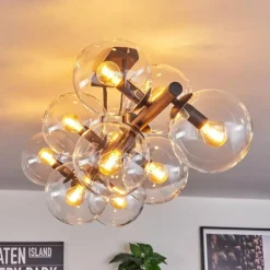 hofstein Gastor Plafonnier, Boule lumineuse Clair, 10 lumières