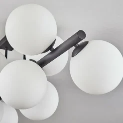 hofstein Gastor Plafonnier, Boule lumineuse Blanc, 10 lumières