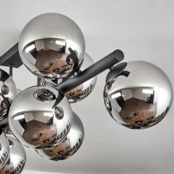 hofstein Gastor Plafonnier, Boule lumineuse Chrome, Fumé, 10 lumières