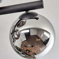 hofstein Gastor Plafonnier, Boule lumineuse Chrome, Fumé, 10 lumières