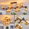 hofstein Gastor Plafonnier, Boule lumineuse Ambre, 10 lumières