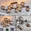 hofstein Gastor Plafonnier, Boule lumineuse Fumé, 10 lumières