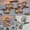 hofstein Gastor Plafonnier, Boule lumineuse Fumé, 8 lumières