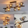 hofstein Gastor Plafonnier, Boule lumineuse Ambre, Clair, Fumé, 8 lumières