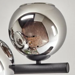 hofstein Gastor Plafonnier, Boule lumineuse Chrome, Fumé, 8 lumières