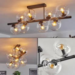 hofstein Gastor Plafonnier, Boule lumineuse Clair, 8 lumières