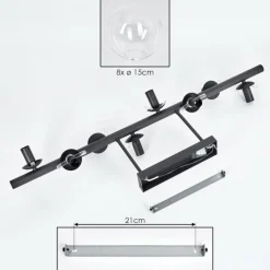 hofstein Gastor Plafonnier, Boule lumineuse Clair, 8 lumières