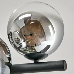 hofstein Gastor Plafonnier, Boule lumineuse Chrome, Clair, Fumé, 8 lumières