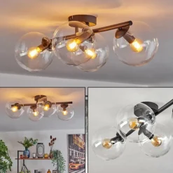 hofstein Gastor Plafonnier, Boule lumineuse Clair, 4 lumières