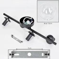 hofstein Gastor Plafonnier, Boule lumineuse Clair, 4 lumières