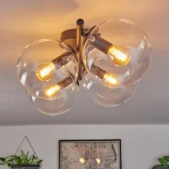 hofstein Gastor Plafonnier, Boule lumineuse Clair, 4 lumières