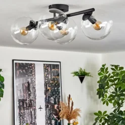 hofstein Gastor Plafonnier, Boule lumineuse Clair, 4 lumières