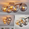 hofstein Gastor Plafonnier, Boule lumineuse Ambre, Fumé, 5 lumières