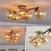 hofstein Gastor Plafonnier, Boule lumineuse Ambre, Clair, 5 lumières