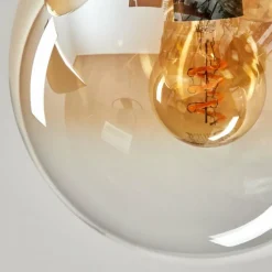 hofstein Gastor Plafonnier, Boule lumineuse Ambre, Clair, 5 lumières