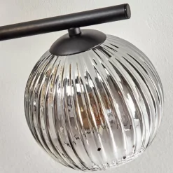 hofstein Gastor Plafonnier, Boule lumineuse Ambre, Clair, Fumé, 5 lumières