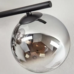 hofstein Gastor Plafonnier, Boule lumineuse Chrome, Clair, Fumé, 4 lumières