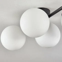 hofstein Gastor Plafonnier, Boule lumineuse Blanc, 4 lumières