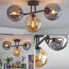 hofstein Gastor Plafonnier, Boule lumineuse Ambre, Fumé, 3 lumières