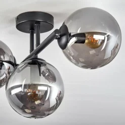 hofstein Gastor Plafonnier, Boule lumineuse Fumé, 3 lumières