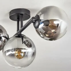 hofstein Gastor Plafonnier, Boule lumineuse Clair, Fumé, 3 lumières