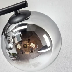 hofstein Gastor Plafonnier, Boule lumineuse Chrome, Clair, Fumé, 3 lumières