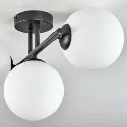 hofstein Gastor Plafonnier, Boule lumineuse Blanc, 3 lumières