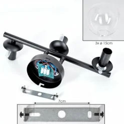 hofstein Gastor Plafonnier, Boule lumineuse Clair, 3 lumières