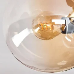 Lampes Dorées-hofstein Gastor Plafonnier, Boule lumineuse 42 cm Or, Noir, 3 lumières