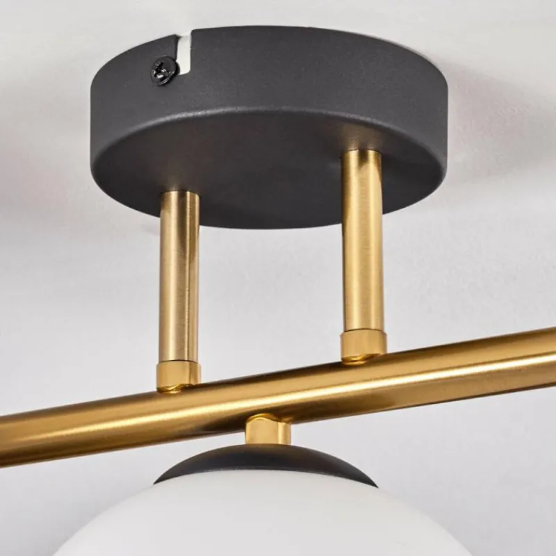 hofstein Gastor Plafonnier, Boule lumineuse 42 cm Or, Noir, 3 lumières