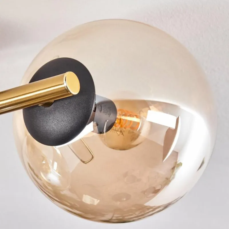 hofstein Gastor Plafonnier, Boule lumineuse 42 cm Or, Noir, 3 lumières