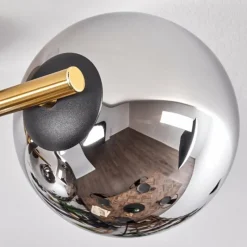 Lampes Dorées-hofstein Gastor Plafonnier, Boule lumineuse 42 cm Or, Noir, 3 lumières