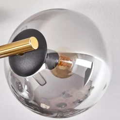 Lampes Dorées-hofstein Gastor Plafonnier, Boule lumineuse 42 cm Or, Noir, 3 lumières