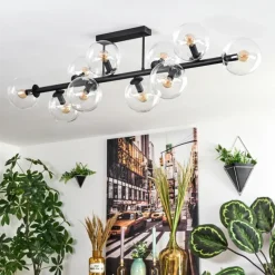 hofstein Gastor Plafonnier, Boule lumineuse Clair, 10 lumières