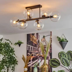 hofstein Gastor Plafonnier, Boule lumineuse Clair, 6 lumières