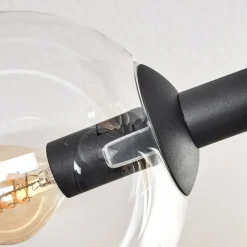 hofstein Gastor Plafonnier, Boule lumineuse Ambre, Clair, Fumé, 6 lumières