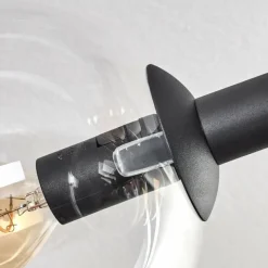 hofstein Gastor Plafonnier, Boule lumineuse Ambre, Clair, Fumé, 6 lumières