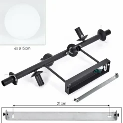 hofstein Gastor Plafonnier, Boule lumineuse Blanc, 6 lumières