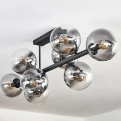 hofstein Gastor Plafonnier, Boule lumineuse Clair, Fumé, 8 lumières