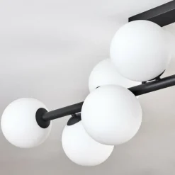 hofstein Gastor Plafonnier, Boule lumineuse Blanc, 10 lumières