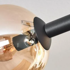 hofstein Gastor Plafonnier, Boule lumineuse Ambre, Clair, 8 lumières