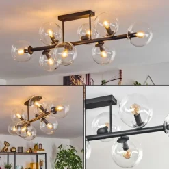 hofstein Gastor Plafonnier, Boule lumineuse Clair, 8 lumières