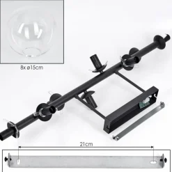 hofstein Gastor Plafonnier, Boule lumineuse Clair, 8 lumières