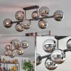 hofstein Gastor Plafonnier, Boule lumineuse Chrome, Fumé, 8 lumières