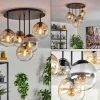 hofstein Gastor Plafonnier, Boule lumineuse 45 cm Ambre, Clair, Fumé, 5 lumières