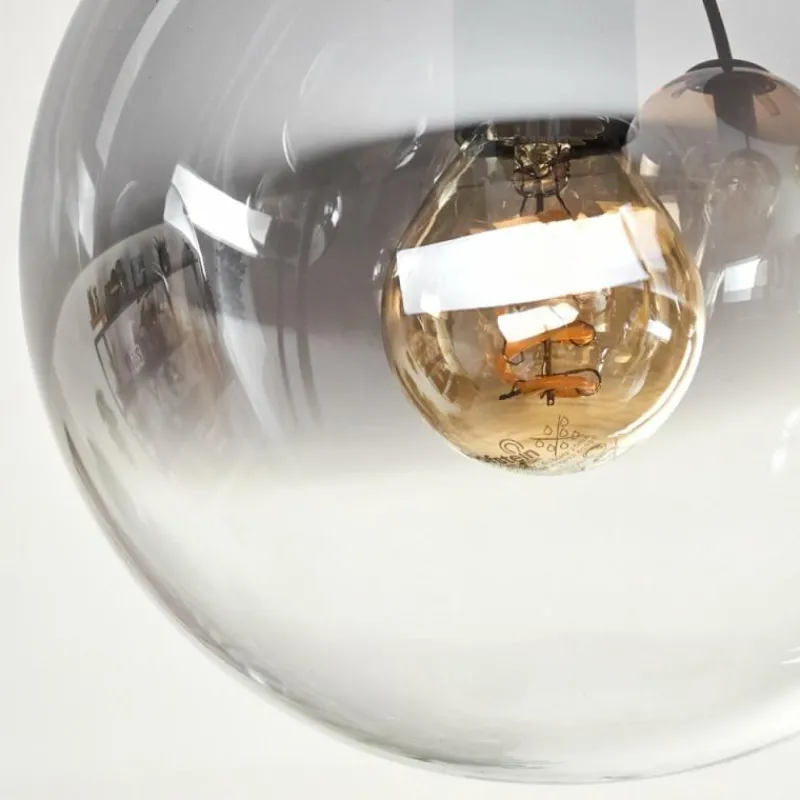 hofstein Gastor Plafonnier, Boule lumineuse 45 cm Ambre, Clair, Fumé, 5 lumières